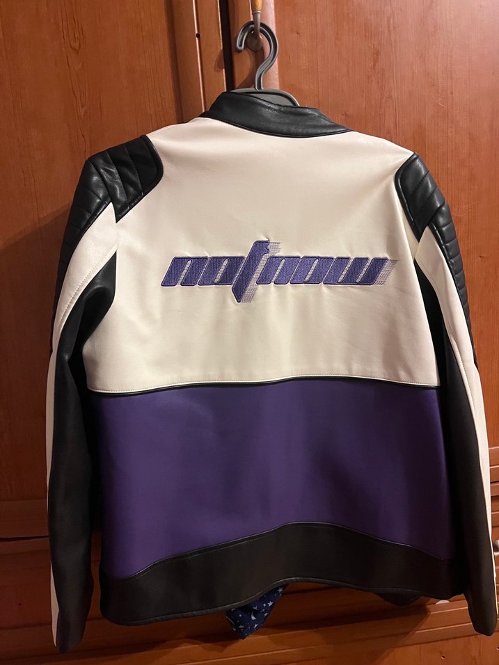 Kadın Mor Deri Biker Ceket - Görsel 2