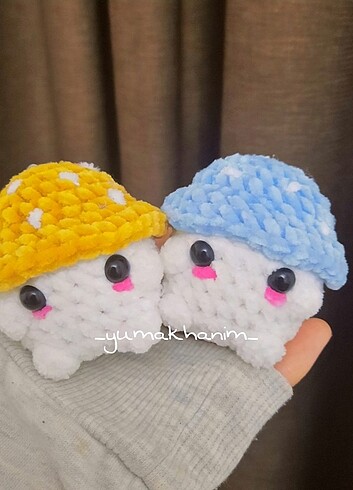 Amigurumi Mushroom Mantar Anahtarlık 