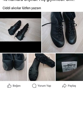 Siyah Erkek Futbol Ayakkabısı Velcro Detaylı - Görsel 6