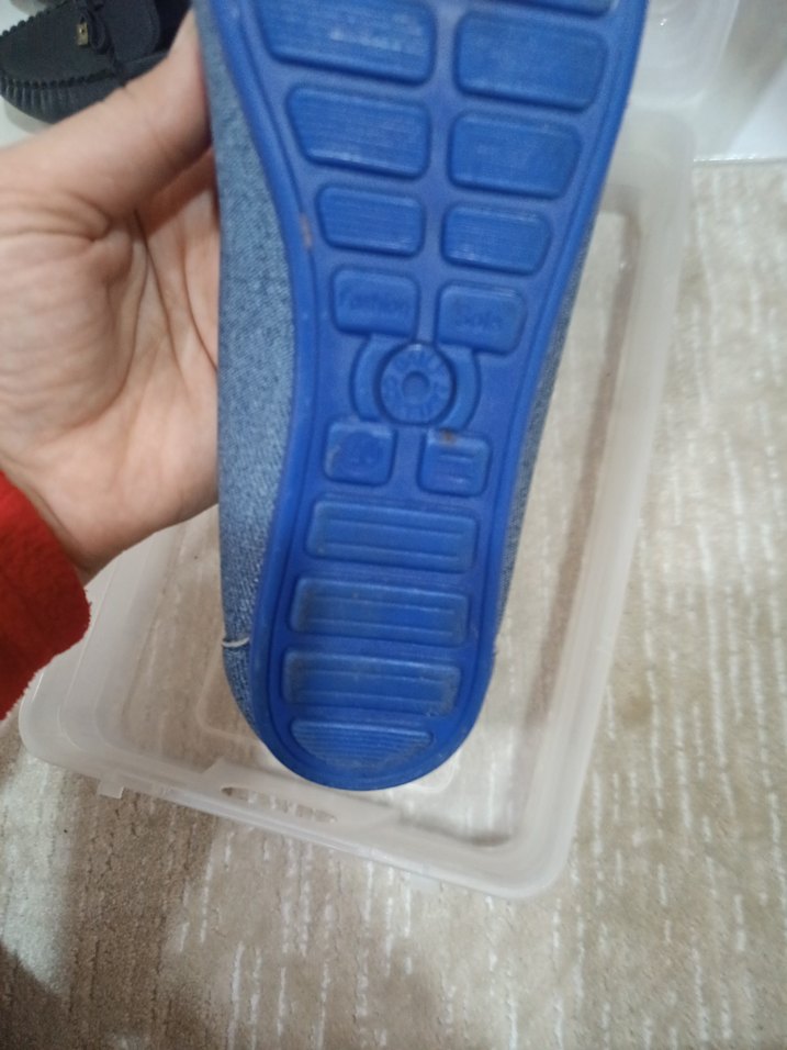 Kot Kumaşlı Kadın Dolgu Topuklu Günlük Ayakkabı - Görsel 4