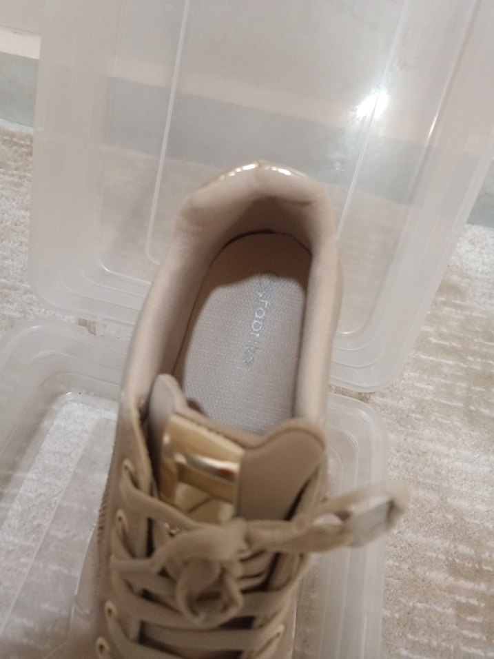 Bej Kadın Dolgu Topuklu Spor Ayakkabı - Görsel 5