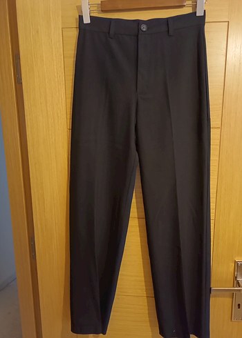 MNG Siyah Düğmeli Kadın Kumaş Pantolon - Görsel 3