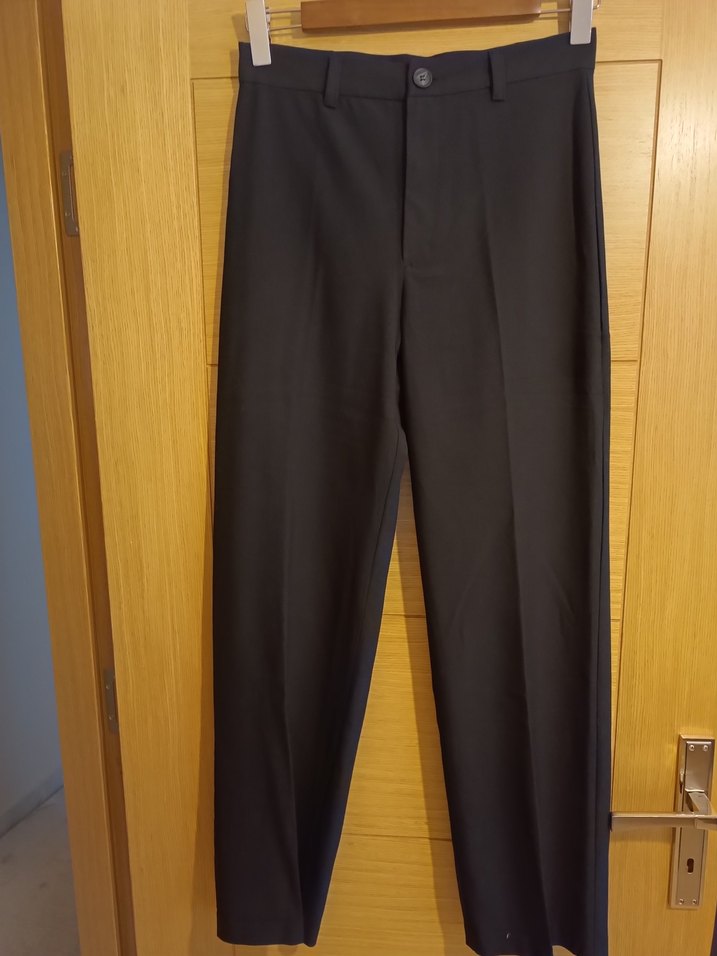 MNG Siyah Düğmeli Kadın Kumaş Pantolon - Görsel 3