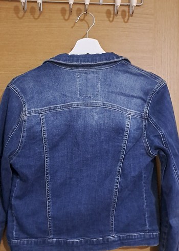 Kadın Mavi Düğmeli Denim Ceket - Görsel 4