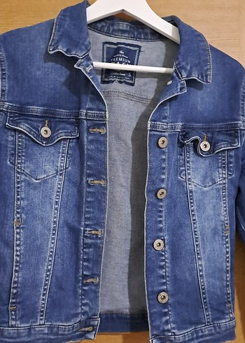 Kadın Mavi Düğmeli Denim Ceket - Görsel 2