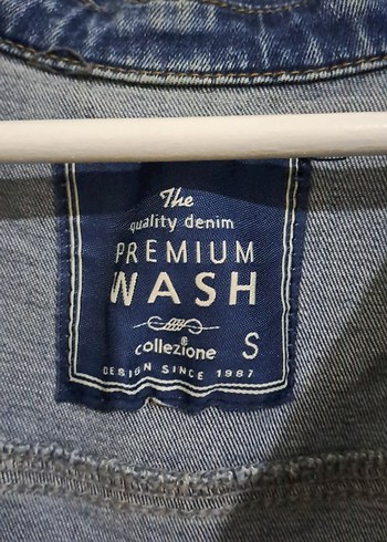 Kadın Mavi Düğmeli Denim Ceket - Görsel 3