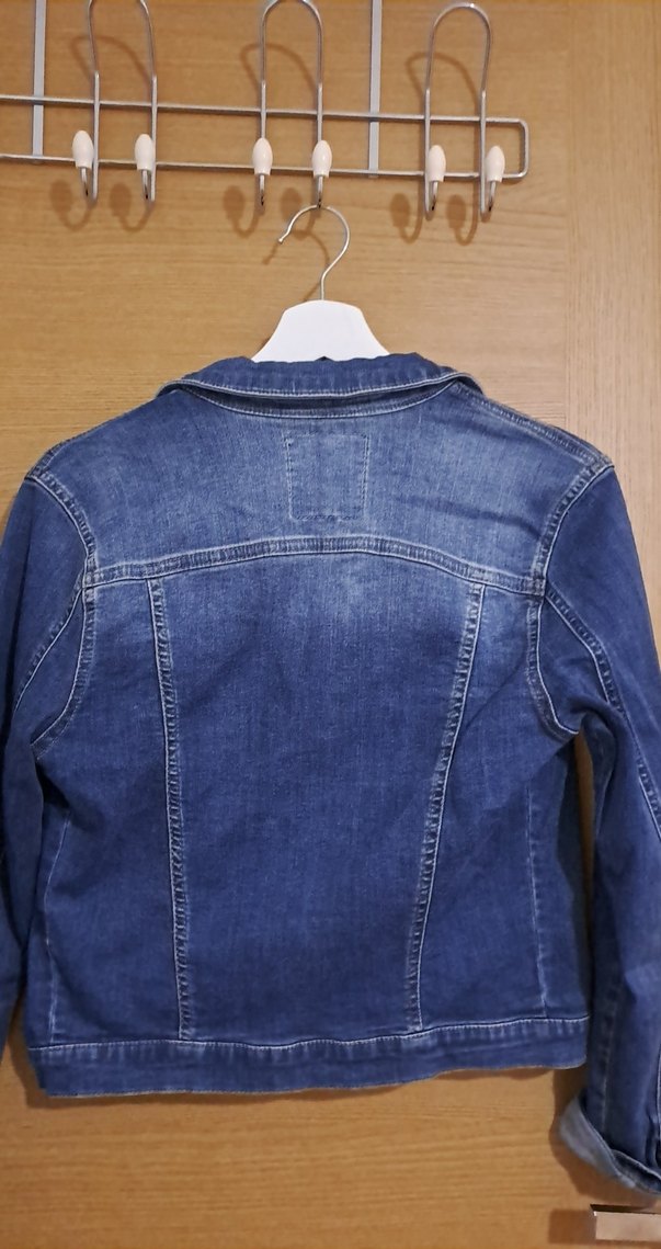 Kadın Mavi Düğmeli Denim Ceket - Görsel 4