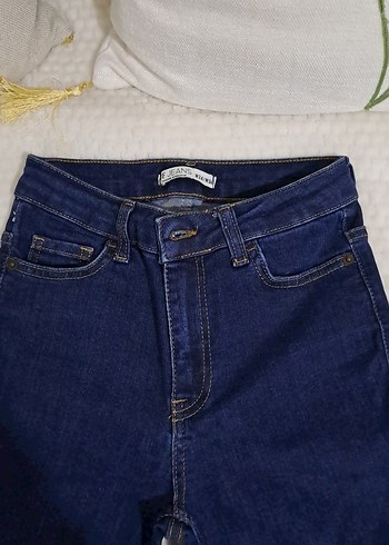 Kadın Lacivert  Dar Kesim Denim Jean - Görsel 3