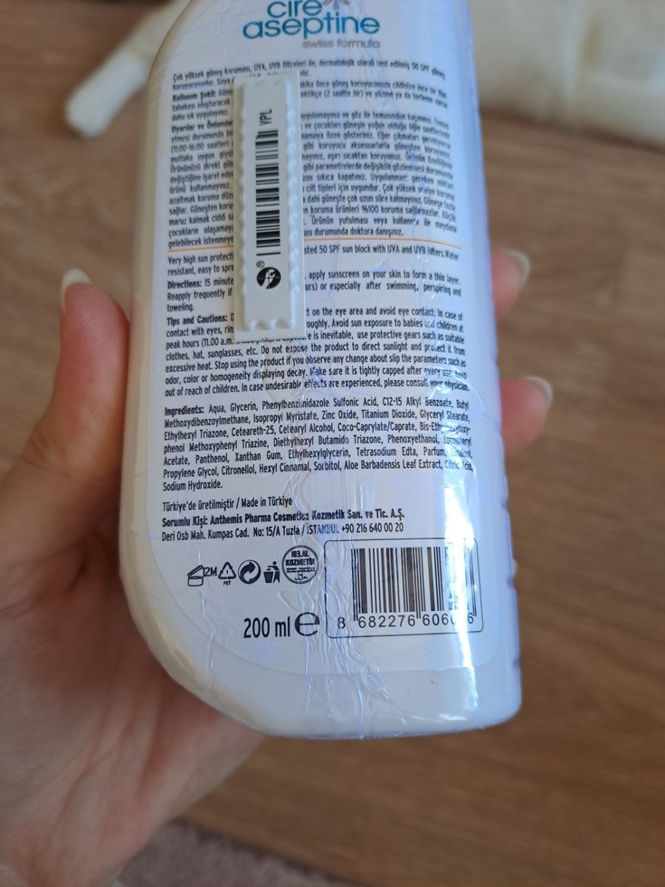 Cire Aseptine SPF 50 Güneş Koruyucu Losyon - Görsel 3