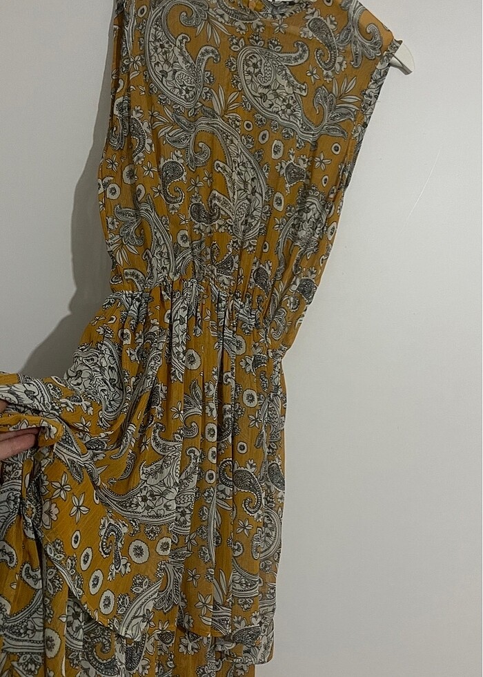 Şal desen elbise - Görsel 2