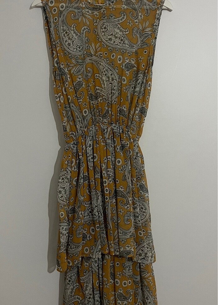 Şal desen elbise - Görsel 3