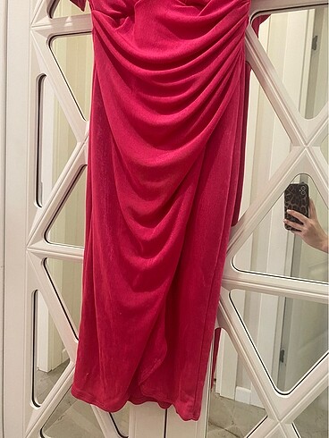 36 Beden pembe Renk Luxxo Design 36 beden Davet Elbisesi