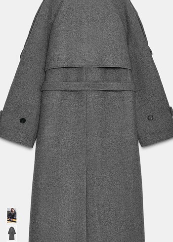 Zara Kruvaze Kemerli Kaban - Görsel 3