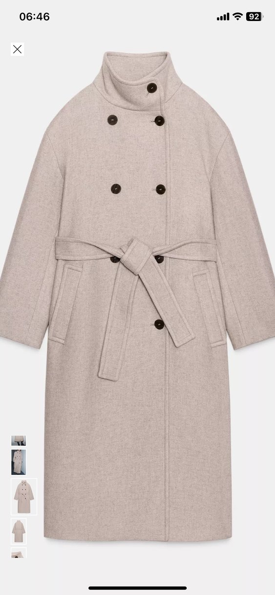 Zara Oversize Yüksek Yaka Kaban - Görsel 2