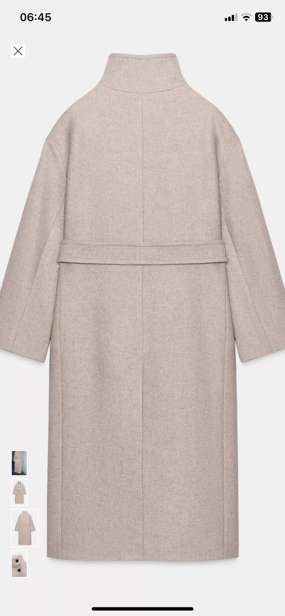 Zara Oversize Yüksek Yaka Kaban - Görsel 3