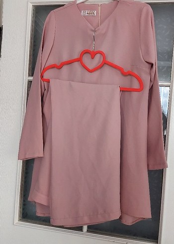Pembe Uzun Kollu Kadın Tunik