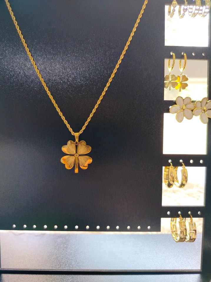 BURGU ZİNCİR KALIN YONCA KOLYE - Görsel 4