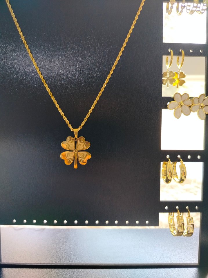 BURGU ZİNCİR KALIN YONCA KOLYE - Görsel 2