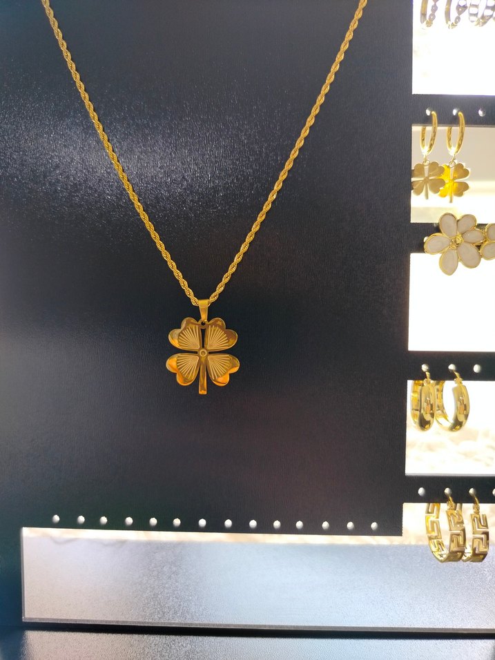 BURGU ZİNCİR KALIN YONCA KOLYE - Görsel 3