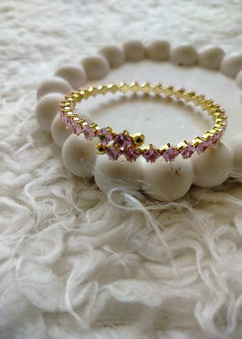 Pembe kalp taşlı kelepçe - Görsel 3