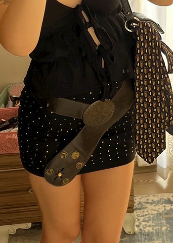 Zara vintage tokalı deri kemer