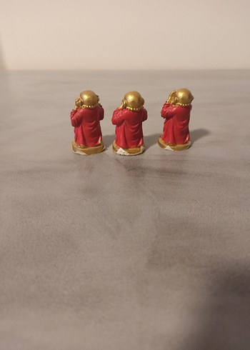 Renkli Altın Buda Heykelleri Seti - Görsel 3