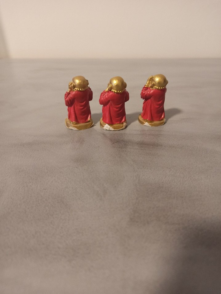 Renkli Altın Buda Heykelleri Seti - Görsel 3