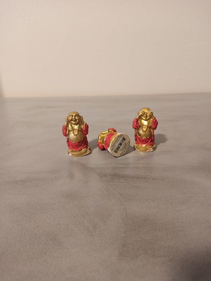 Renkli Altın Buda Heykelleri Seti - Görsel 4