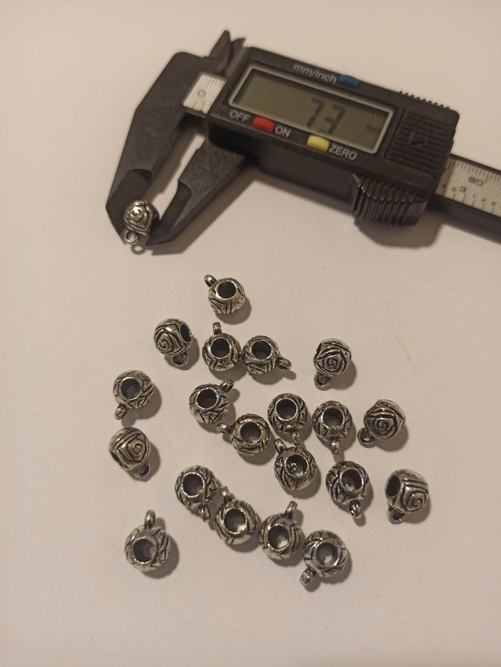 25 adet metalik kulplu boncuk - Görsel 2