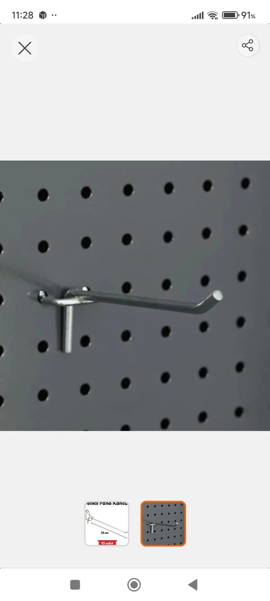 delikli pano kancası - Görsel 3