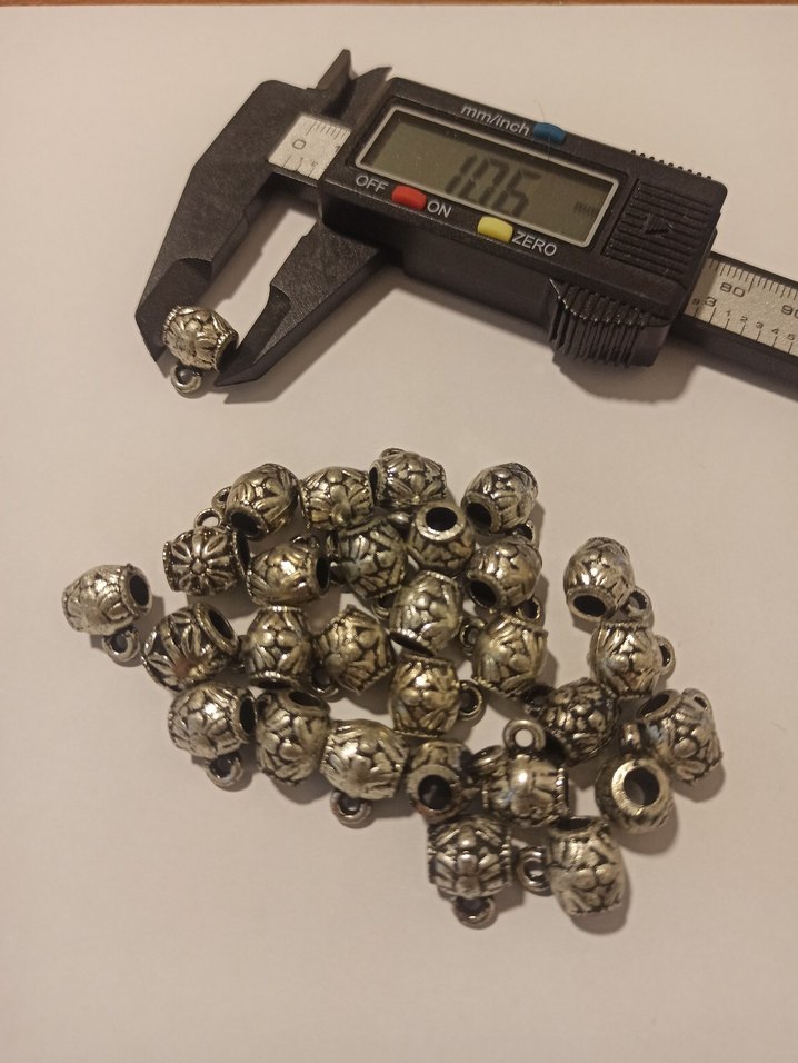 30 adet kulplu metalik boncuk - Görsel 2