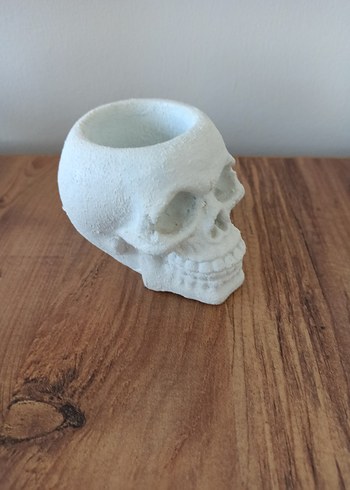 Beyaz Kafatası Figürlü Dekoratif Obje - Görsel 4