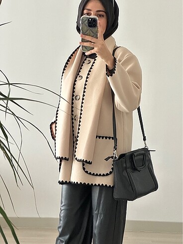 36 Beden camel Renk Biyeli ceket