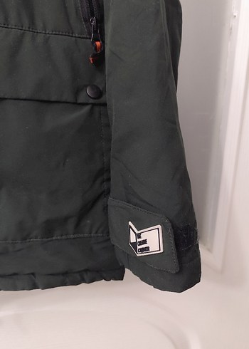 Fermuarli haki renk Erkek  Montu - Görsel 5