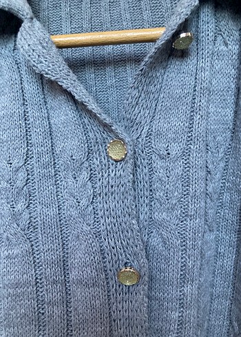 Gri Örgü Kadın Hırka, Uzun Kollu TRENDYOLMILLA - Görsel 3