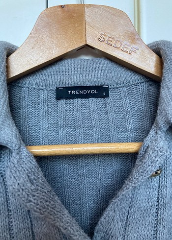 Gri Örgü Kadın Hırka, Uzun Kollu TRENDYOLMILLA - Görsel 2