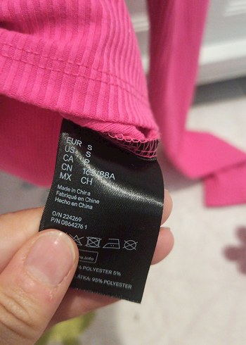 Pembe Yüksek Yakalı İnce Triko Kazak - Görsel 5