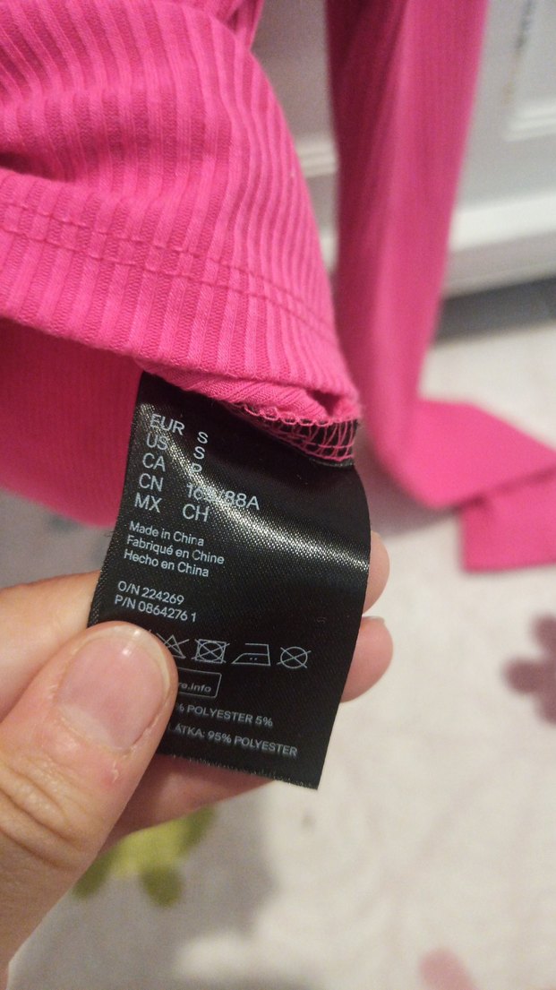 Pembe Yüksek Yakalı İnce Triko Kazak - Görsel 5