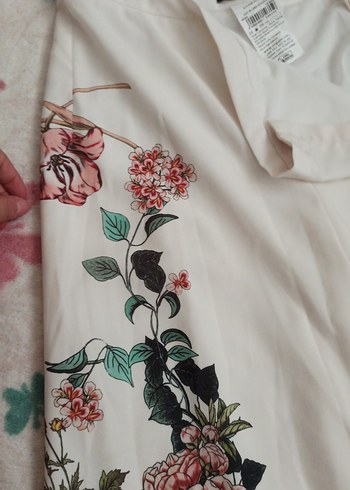 Dantel Detaylı Beyaz Çiçekli Bohem Kumaş Pantolon - Görsel 8