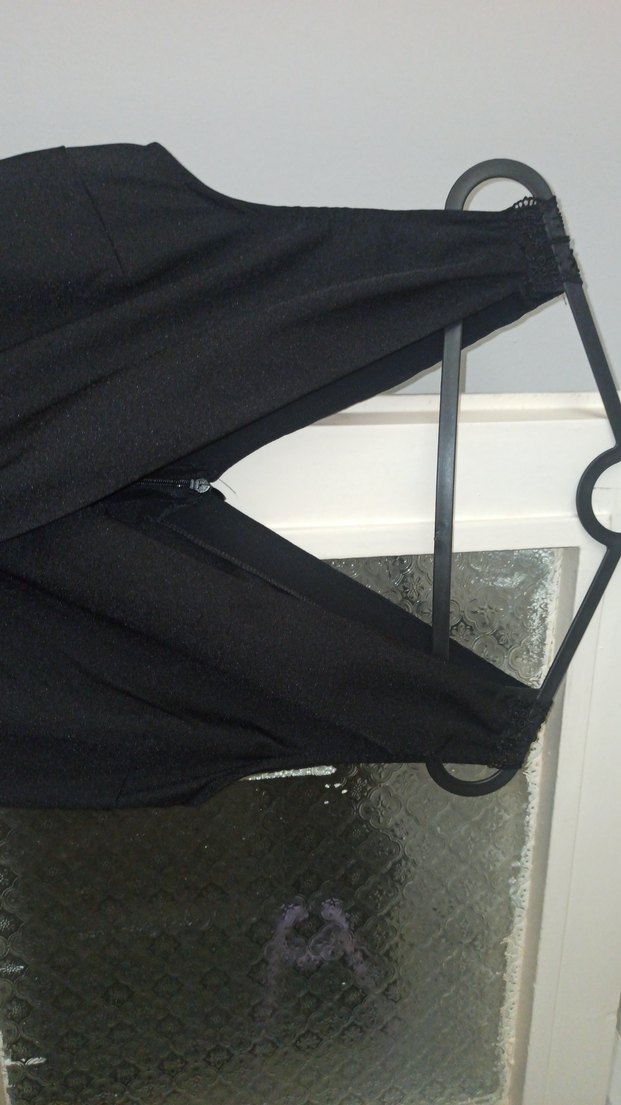 Siyah Uzun Kollu V Yaka Kadın Tulum - Görsel 5