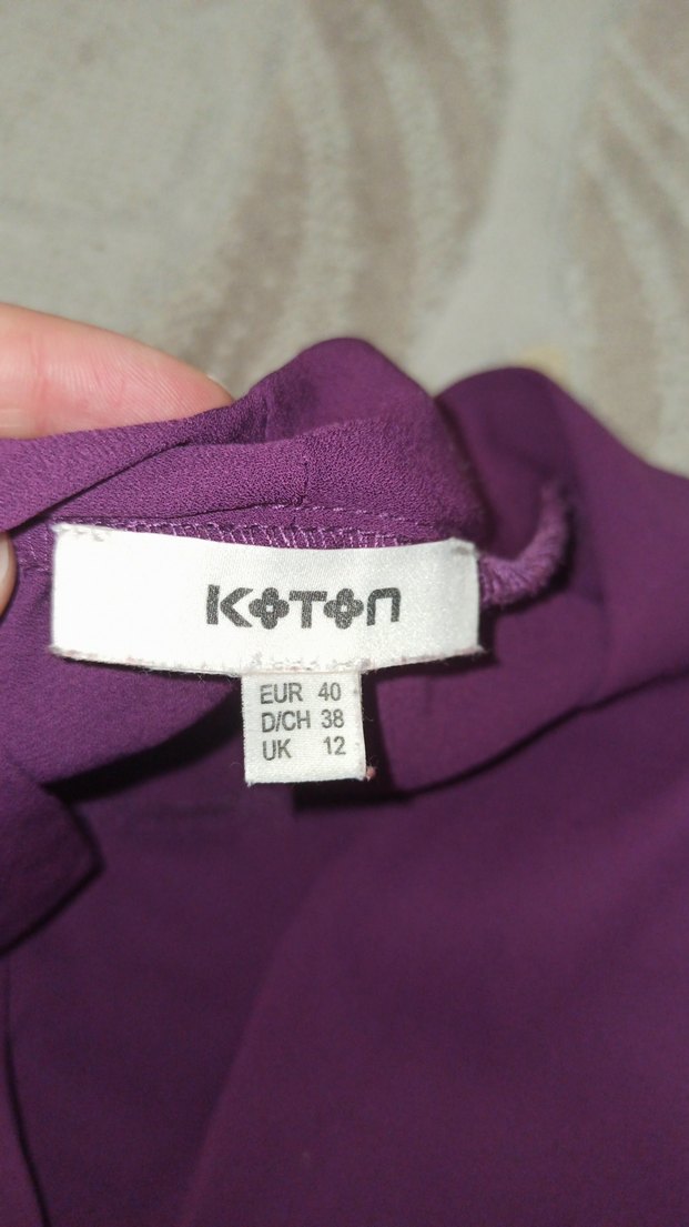 Mor Kısa Kollu V Yaka Salaş - Görsel 4