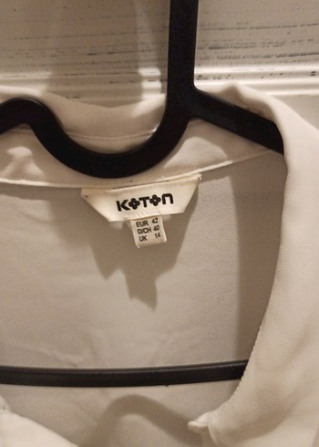 Düğmeli Beyaz Pamuklu Kadın Gömlek - Görsel 6