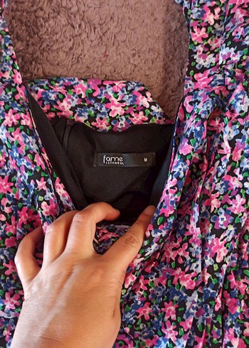 uzun pembe elbise - Görsel 13