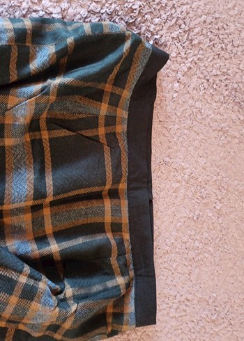 Drapeli Kahverengi Midi Hamile Etek - Görsel 6