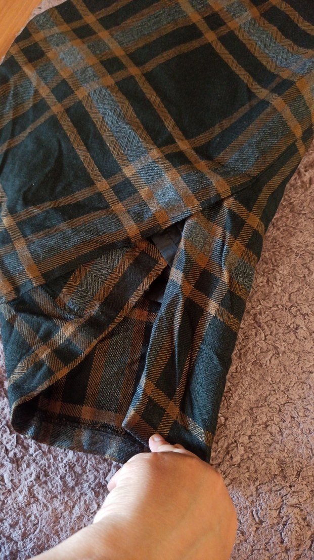 Drapeli Kahverengi Midi Hamile Etek - Görsel 5