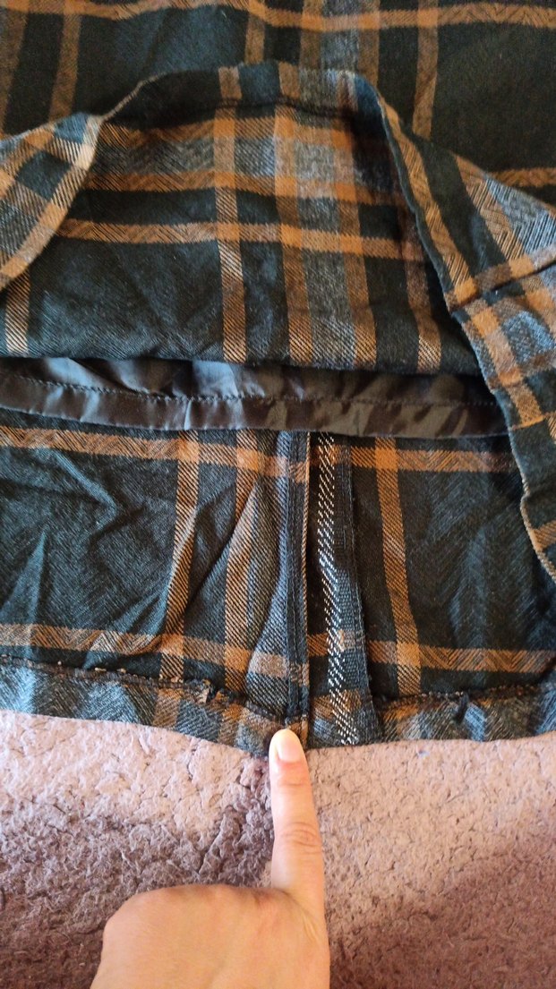 Drapeli Kahverengi Midi Hamile Etek - Görsel 3