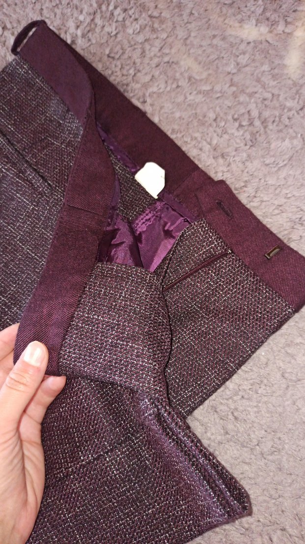 Kadın Kahverengi Midi Kumaş Pantolon - Görsel 4