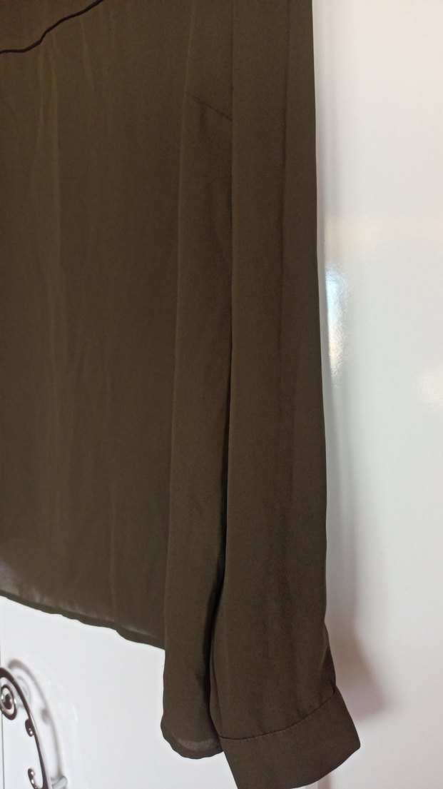 Kadın Gri Vizon Uzun Kollu Bluz - Görsel 4