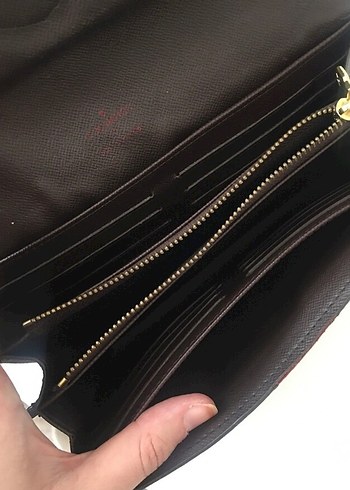 Kahverengi Kareli Deri Tokalı Kadın Cüzdanı - Görsel 3