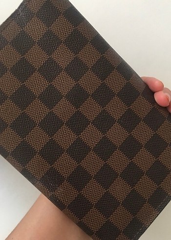 Kahverengi Kareli Deri Tokalı Kadın Cüzdanı - Görsel 4